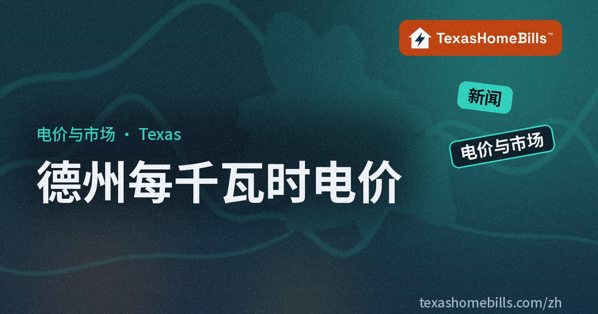 德州电价变贵了吗？2026 年 7 月平均价格为每千瓦时 15.88¢，一年上涨 3.4%